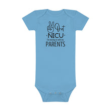 Load image into Gallery viewer, Baby Short Sleeve Onesie®, Peace Out NICU I'm Moving in with my parents