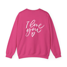 Load image into Gallery viewer, Valentine's Sweatshirt - Love Heart Sweatshirt - ASL I love you - Cute Valentine's Sweater - Teacher Valentine's Shirt - Mom Valentine's