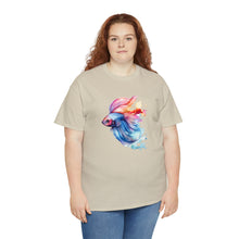 Load image into Gallery viewer, Betta Fish Cotton Tee. Betta Watercolor Tee, Betta Fish Tee, Watercolors T-shirt, Aquarium Fish Tshirt, Fish Hobbyist T-shirt, Betta Fish Keeper