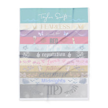 Load image into Gallery viewer, Fleece Blanket, Swiftie's Gift, Swiftie's Christmas Gift, Swiftie Fan, Taylor Fan, Eras Tour Gift, Gift for Daughter, Blanket for Daughter