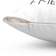 Load image into Gallery viewer, Personalized White Square Pillow - State and City Coordinates - Never Far Apart - Polyester Square Pillow - Best Friends Gift