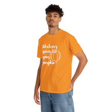 Load image into Gallery viewer, Whatever Spices Your Pumpkin Cotton Tee, Cute Fall Shirt, Ladie's Halloween Shirt, Fall Tee, Pumpkin T-Shirt, Orange Pumpkin T-Shirt, Tee