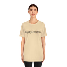 Load image into Gallery viewer, Thought You Should Know Bella + Canvas Short Sleeve Shirt with Song Title Print - Unique and Stylish Music-inspired Tee