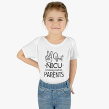 Load image into Gallery viewer, Peace Out Nicu I'm Moving in with My Parents, Nicu Baby, Nicu Infant, Nicu Stay, Nicu Parent, Nicu Onesie