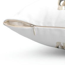 Load image into Gallery viewer, Boho Floral Cow Skull Square Pillow, Boho Throw Pillow, Farmhouse Pillow, Comfy Couch Pillow