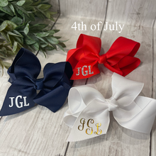 Load image into Gallery viewer, Monogrammed Hair Bow Sets