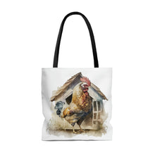 Load image into Gallery viewer, Chicken Tote Bag, Watercolor Chicken Tote Bag, Chicken Grocery Bag, Chicken Lunch Bag, Gift for Chicken Lovers