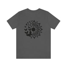 Load image into Gallery viewer, Sunflower Short Sleeve Tee, Butterfly Sunflower tshirt, Garden Shirt, Abstract Floral Shirt, Floral, Garden Tee, Sunflower Shirt, Sunflower tee