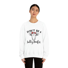 Load image into Gallery viewer, Salty Heifer Crewneck Sweatshirt, Cow Sweater, Funny Cow Sweatshirt