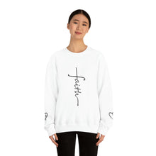 Load image into Gallery viewer, Faith Sweatshirt, Faith Gift, Christian Sweatshirt, Faith Cross Sweatshirt, Christian Gift, Vertical Faith Sweatshirt, Gift for Mom