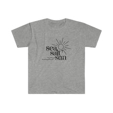 Load image into Gallery viewer, Sea Salt Sun Softstyle T-Shirt, Comfy Beach Shirt, Ladies Fun in the Sun Shirt