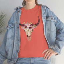 Load image into Gallery viewer, Boho Cow Skull Shirt, howdy shirt, Wild west Shirt, Western Graphic Tee, Cowgirl Shirt, Bull Skull Shirt, Southwest Shirt, Western Clothing