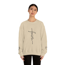 Load image into Gallery viewer, Faith Sweatshirt, Faith Gift, Christian Sweatshirt, Faith Cross Sweatshirt, Christian Gift, Vertical Faith Sweatshirt, Gift for Mom