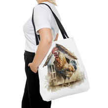Load image into Gallery viewer, Chicken Tote Bag, Watercolor Chicken Tote Bag, Chicken Grocery Bag, Chicken Lunch Bag, Gift for Chicken Lovers