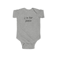Load image into Gallery viewer, Personalized Letter Is For Name Onesie® - Vintage Bodysuit - Natural Personalized Onesie®