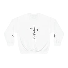 Load image into Gallery viewer, Faith Sweatshirt, Faith Gift, Christian Sweatshirt, Faith Cross Sweatshirt, Christian Gift, Vertical Faith Sweatshirt, Gift for Mom
