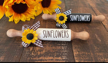 Load image into Gallery viewer, 7” Sunflower 🌻 Farmhouse tier tray mini rolling pin