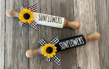 Load image into Gallery viewer, 7” Sunflower 🌻 Farmhouse tier tray mini rolling pin