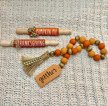 Load image into Gallery viewer, 7” Fall Mini Farmhouse Rolling Pins, Farmhouse Tier Decor