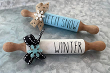 Load image into Gallery viewer, 7” Winter Farmhouse Tier Tray Mini Rolling Pin