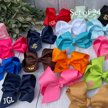 Load image into Gallery viewer, Monogrammed Hair Bow Sets