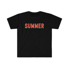 Load image into Gallery viewer, Watermelon Summer Softstyle T-Shirt, Sweet Watermelon Summer T-Shirt, Bright Pink and Green Watermelon T-Shirt, Summer Tee, Sweet Summer Tee
