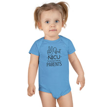 Load image into Gallery viewer, Baby Short Sleeve Onesie®, Peace Out NICU I'm Moving in with my parents
