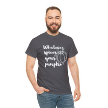 Load image into Gallery viewer, Whatever Spices Your Pumpkin Cotton Tee, Cute Fall Shirt, Ladie's Halloween Shirt, Fall Tee, Pumpkin T-Shirt, Orange Pumpkin T-Shirt, Tee
