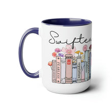 Load image into Gallery viewer, Swiftea Coffee Mug - Funny Cute Singer Taylor Album - Taylor Mug - 15 Ounce Pink Rim and Interior - Gift for Women and Girl Fans Merch
