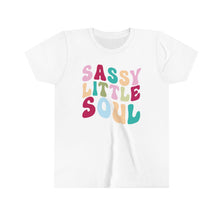 Load image into Gallery viewer, Cute Short Sleeve Tee, Sassy Little Soul, Girls Trendy Shirt, Cute Girls Shirt, Gift for Girl, Mother Daughter Shirt
