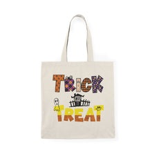 Load image into Gallery viewer, Trick or Treat Tote Bag, Halloween Tote Bag, Candy Bag, Kids Halloween Bag, Kids trick or treat candy bag, Halloween Candy Bag
