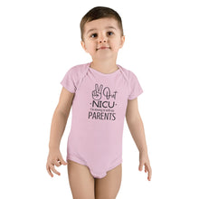 Load image into Gallery viewer, Baby Short Sleeve Onesie®, Peace Out NICU I'm Moving in with my parents
