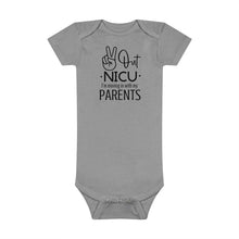 Load image into Gallery viewer, Baby Short Sleeve Onesie®, Peace Out NICU I'm Moving in with my parents
