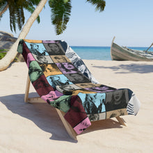 Load image into Gallery viewer, Beach Towel, Cat Butterfly Towel, Vacation Gift, Concert Gift, Bath &amp; Pool Towel, Anniversary/Birthday Beach Towel, Beautiful Word Towel
