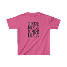 Load image into Gallery viewer, Kids Cotton Tee, Kids Funny Shirt, Chicken Shirt, Chicken Nuggets kids t-shirt, Chicken Nugs &amp; Mama Hugs t-shirt, Gift for Kids

