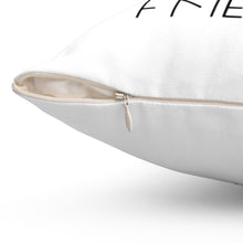 Load image into Gallery viewer, Personalized White Square Pillow - State and City Coordinates - Never Far Apart - Polyester Square Pillow - Best Friends Gift
