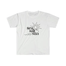 Load image into Gallery viewer, Sea Salt Sun Softstyle T-Shirt, Comfy Beach Shirt, Ladies Fun in the Sun Shirt
