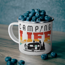 Load image into Gallery viewer, Enamel Camping Mug, Camping Mug, Campers Mug, Gift for Campers, Camping Life, Camping Coffee Mug

