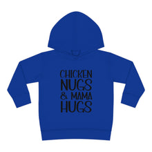 Load image into Gallery viewer, Toddler Pullover Fleece Hoodie, Chicken Nugs &amp; Mama Hugs Hoodie, Kids Hoodie, Gift for Kids, Funny Kids Hoodie, Mama Kids Shirt
