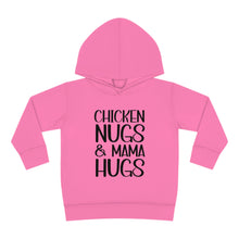 Load image into Gallery viewer, Toddler Pullover Fleece Hoodie, Chicken Nugs &amp; Mama Hugs Hoodie, Kids Hoodie, Gift for Kids, Funny Kids Hoodie, Mama Kids Shirt

