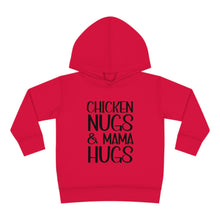 Load image into Gallery viewer, Toddler Pullover Fleece Hoodie, Chicken Nugs &amp; Mama Hugs Hoodie, Kids Hoodie, Gift for Kids, Funny Kids Hoodie, Mama Kids Shirt
