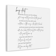 Load image into Gallery viewer, Buy Dirt, Wall Canvas, Country Music Lyrics Wall Art, Buy Dirt Lyrics, New Homeowner Gift, New Home Owner Welcome Gift, Home Warming Gift
