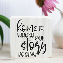 Load image into Gallery viewer, 4'' Tier Tray Sign, Farmhouse Wood Sign, Small Farmhouse Wood Décor, Small Wood Display Sign, Farmhouse Decor
