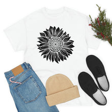 Load image into Gallery viewer, Sunflower Cotton Tee, Floral Tee, Sunflower tshirt, Sunflower flower tshirt, Garden Shirt
