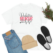 Load image into Gallery viewer, Pediatric Nurse Graphics Cotton Tee, Nurse T-Shirt, Pediatric Nurse T-shirt, Kids Nurse T-Shirt

