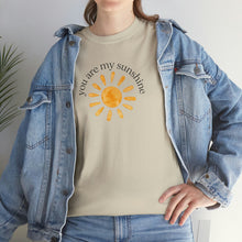 Load image into Gallery viewer, You are My Sunshine Cotton Tee, Sunshine T-Shirt, Cute Ladies Shirt
