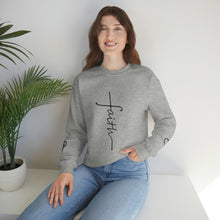 Load image into Gallery viewer, Faith Sweatshirt, Faith Gift, Christian Sweatshirt, Faith Cross Sweatshirt, Christian Gift, Vertical Faith Sweatshirt, Gift for Mom
