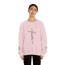 Load image into Gallery viewer, Faith Sweatshirt, Faith Gift, Christian Sweatshirt, Faith Cross Sweatshirt, Christian Gift, Vertical Faith Sweatshirt, Gift for Mom
