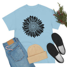 Load image into Gallery viewer, Sunflower Cotton Tee, Floral Tee, Sunflower tshirt, Sunflower flower tshirt, Garden Shirt
