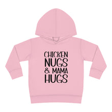 Load image into Gallery viewer, Toddler Pullover Fleece Hoodie, Chicken Nugs &amp; Mama Hugs Hoodie, Kids Hoodie, Gift for Kids, Funny Kids Hoodie, Mama Kids Shirt
